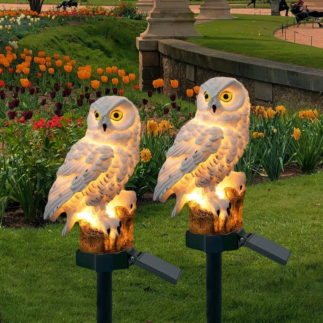 Solar owl garden light - 2 Pieces