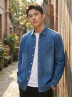 Women's Denim Shirt — Classic Button-Up lifestyle