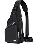 Waterproof sling bag with adjustable crossbody strap