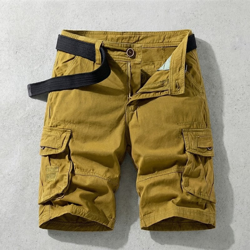 Adventure Ready | Men's Cargo Shorts with Six Pockets | Comfortable Cotton Fit for Outdoor Activities