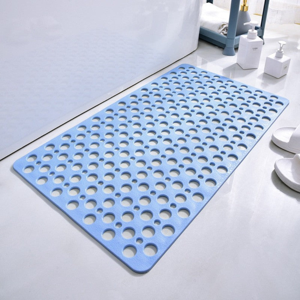 Blue non-slip shower mat