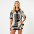 Bon Voyage Vintage | Women's Knit Matching Set | Striped Co-Ord
