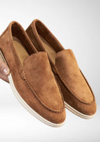 Women's Caramel Classic Suede Loafers 2