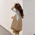 Chic Woven Straw Beach Bag | Large Capacity Tote for Effortless Summer Style