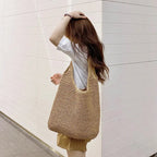 Chic Woven Straw Beach Bag | Large Capacity Tote for Effortless Summer Style