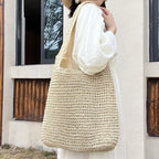 Chic Woven Straw Beach Bag | Large Capacity Tote for Effortless Summer Style