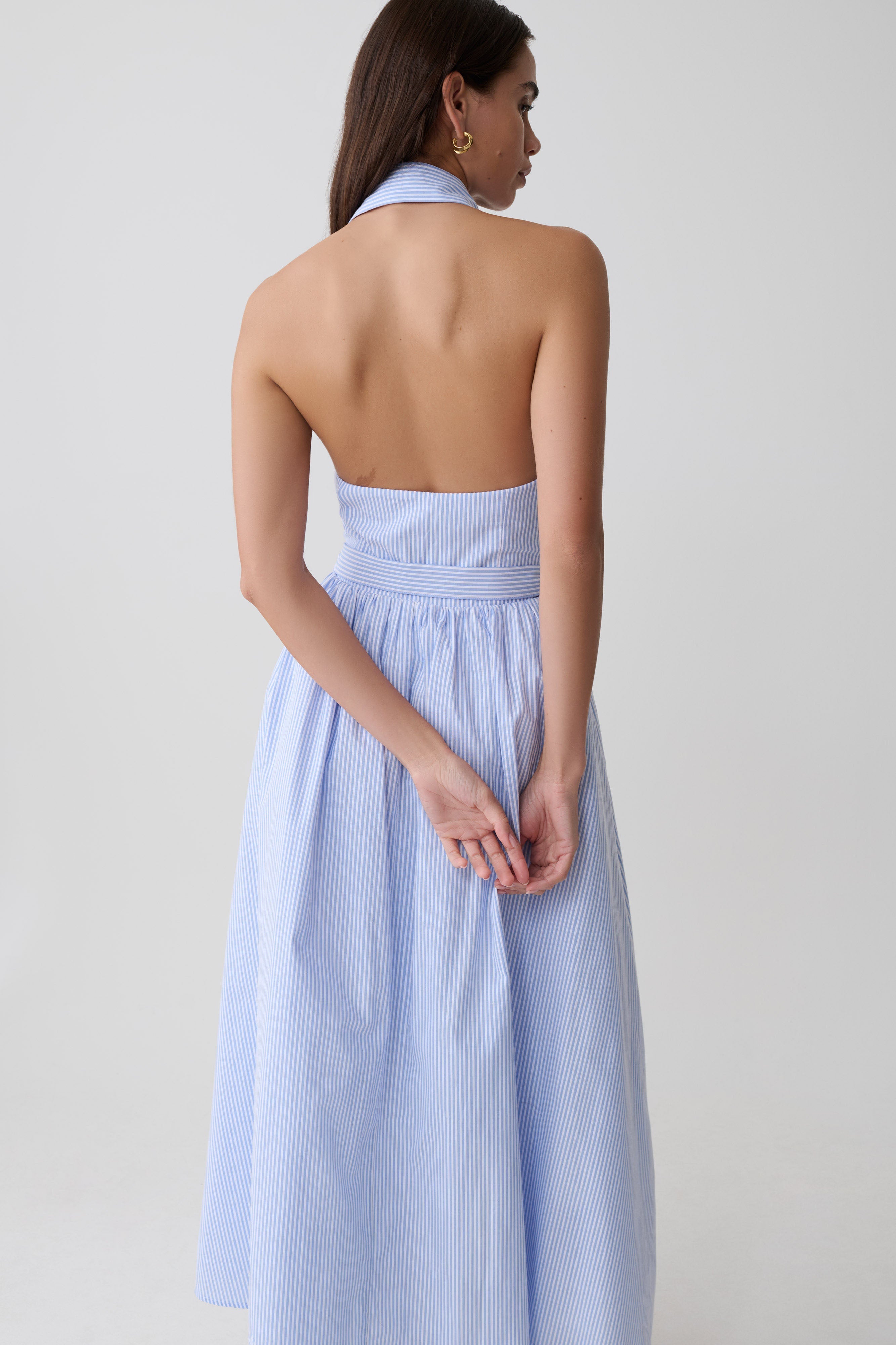 Collared A-Line Midi Dress — Vintage Buttons