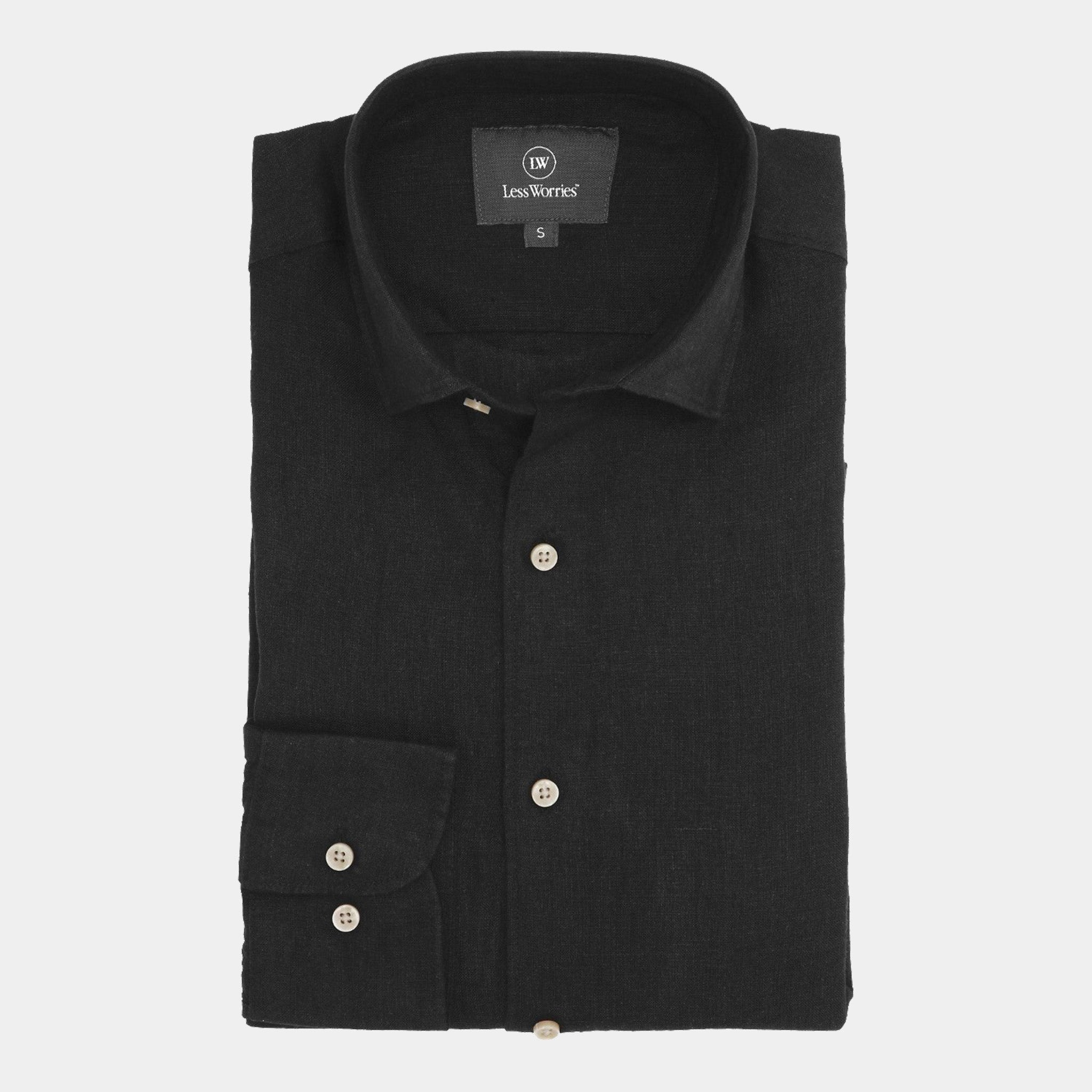 Classic Collection | Men's Shirt in Black Linen with Premium Comfort | Versatile Style for Any Occasion