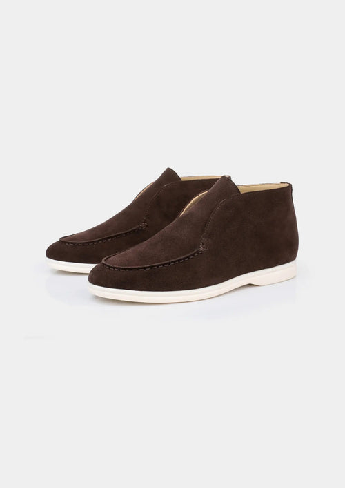 Women's Coffee Classic Suede City Loafers 0