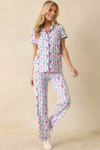 Women's Decked In Delight White Multi Ornament Pajama Pants | 95% Polyester & 5% Spandex 1