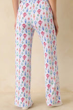 Women's Decked In Delight White Multi Ornament Pajama Pants | 95% Polyester & 5% Spandex 4