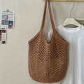 Crochet Mesh Tote Bag — Lightweight Shoulder Bag