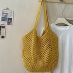 Crochet Mesh Tote Bag — Lightweight Shoulder Bag