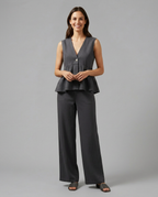 Elaine Collection | Wide-Leg & V-Neck Matching Set | Effortless Co-Ord