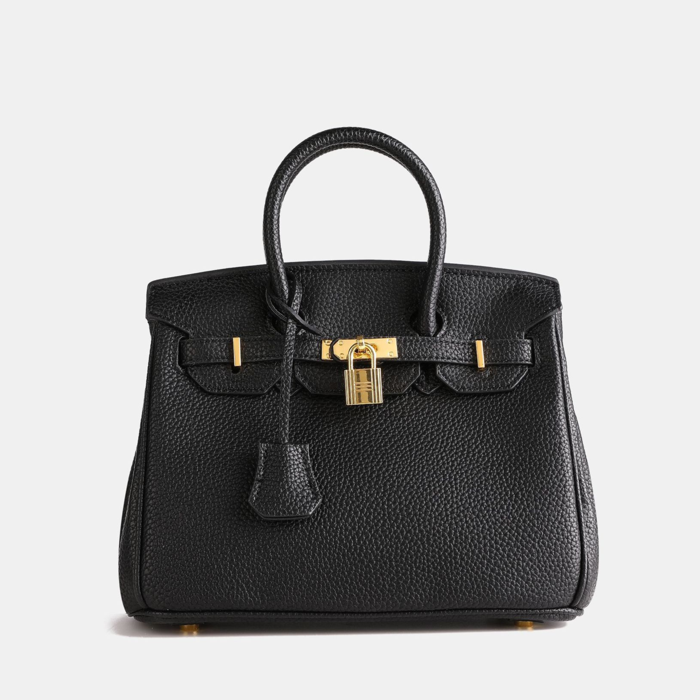 Women's Textured Handbag — Secure-Closure Shoulder Bag