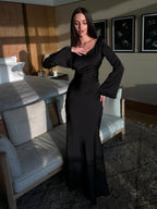 Elegant Collection | Long Sleeve Maxi Dress with Clean Lines | Versatile Style for Effortless Elegance