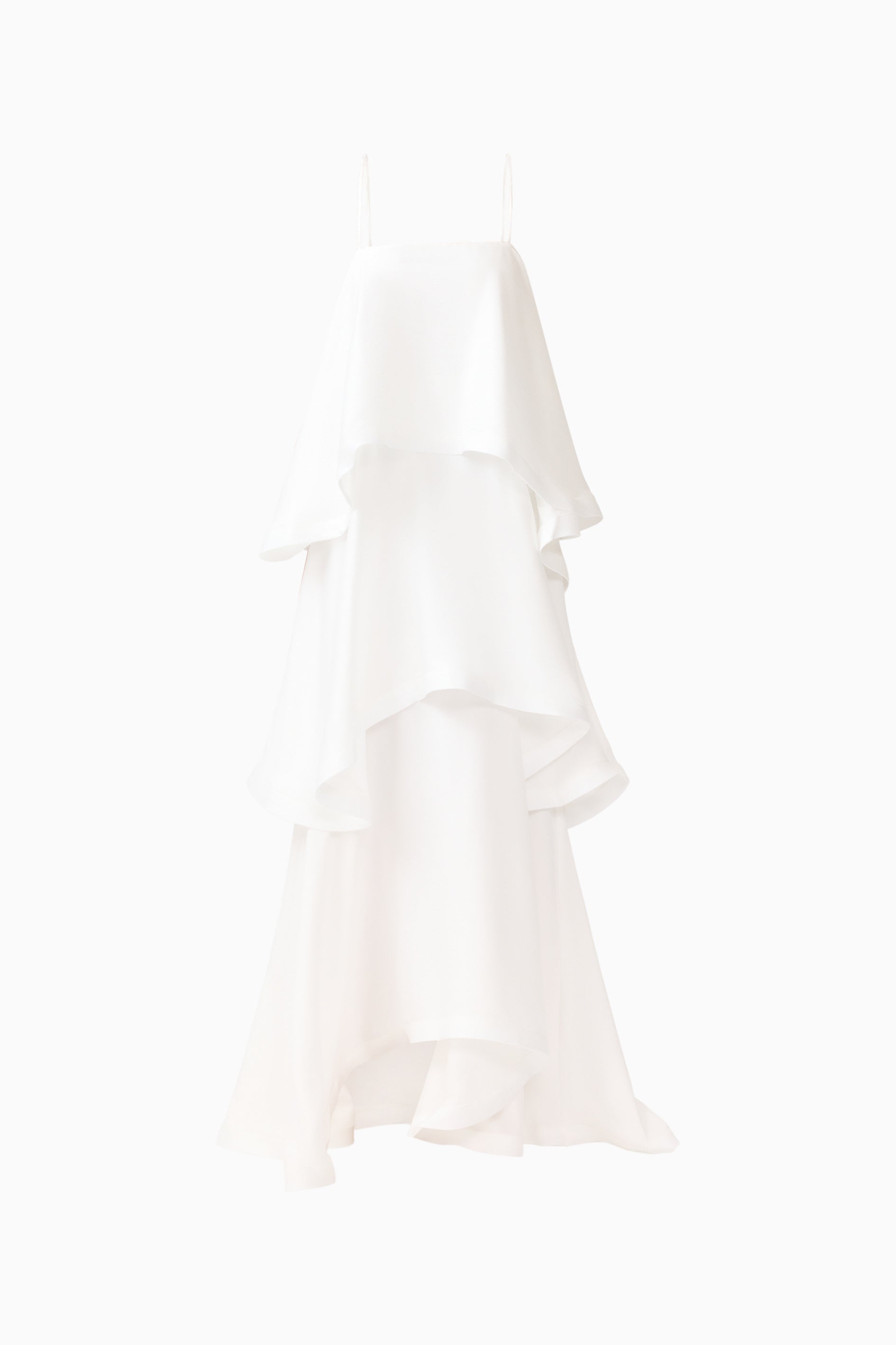 Tiered Maxi Dress — Adjustable Straps, Flared