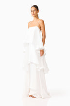 Tiered Maxi Dress — Adjustable Straps, Flared