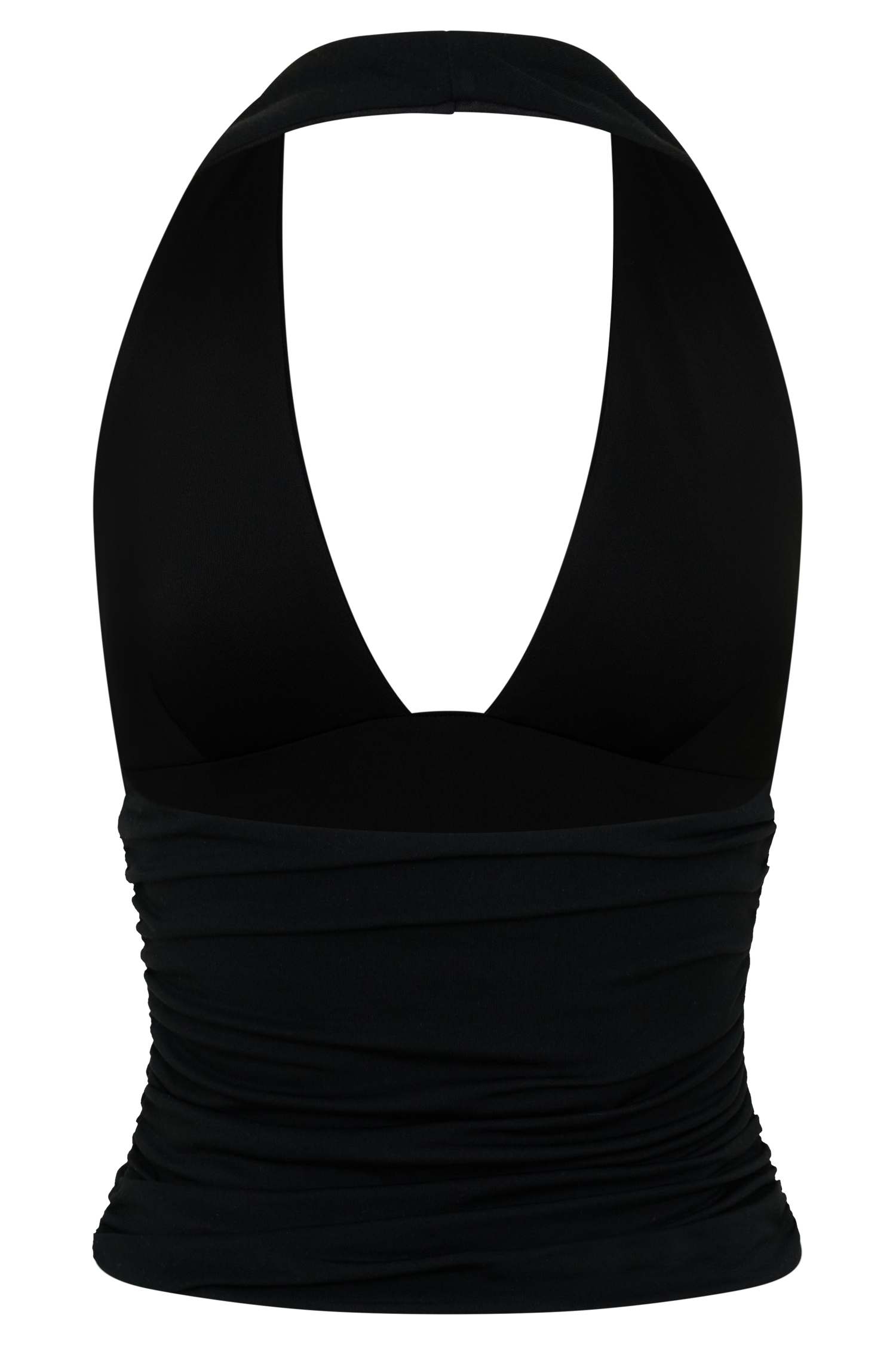 Elegant Gathered Halter Top – Women's Going Out Tank with Sculpted Fit