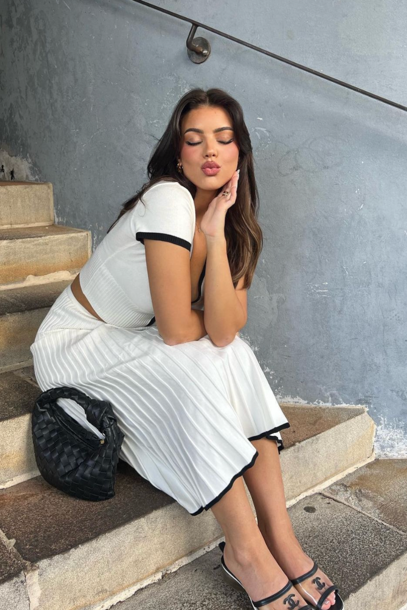 Elena Collection | Women's Premium Knit Matching Set | Elegant Midi Co-Ord
