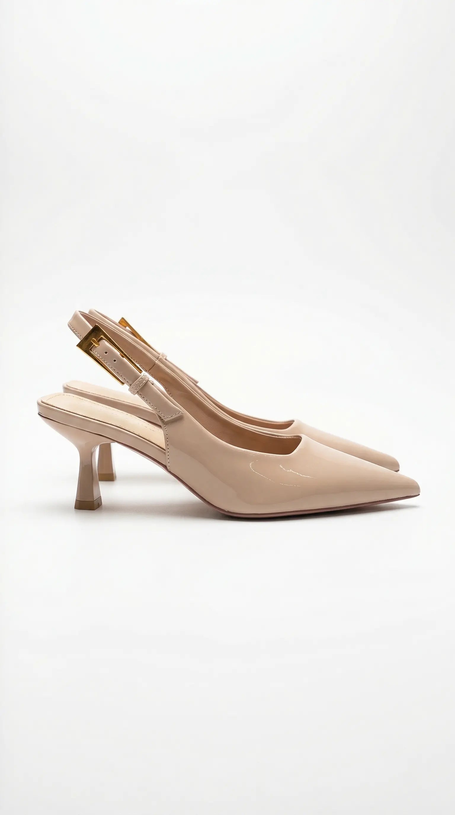 Women's Elizabeth Collection | Low Sling Back Court Heels with Glossy Patent Finish | Elegant Design for All-Day Comfort 3