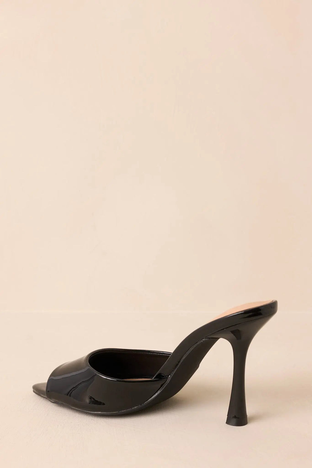 Women's Every Step Counts Black Faux Leather High Heel Sandals | Heels measures 4" 6