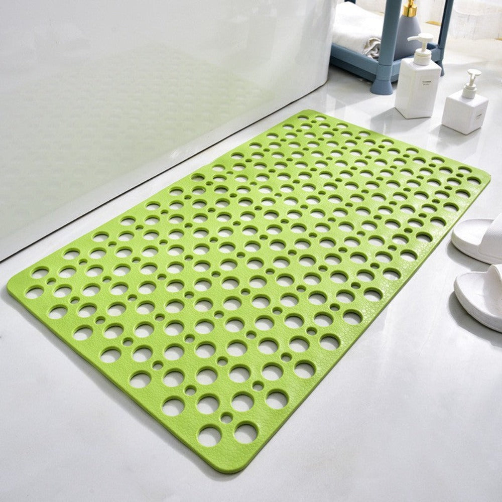 Green non-slip shower mat