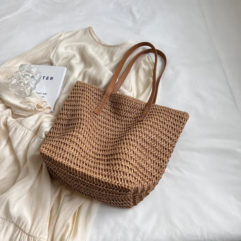 Handwoven Bohemian Tote Bag with Spacious Design | Stylish Beach Bag for Summer Adventures
