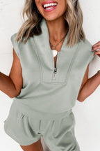 Hazel Blues | Women's Sleeveless & Drawstring Matching Set | Effortless Summer Co-Ord
