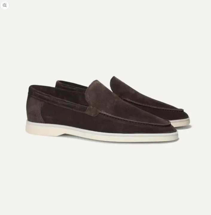 Men's Suede Loafers – Slip-On Smart Casual Boat Shoes