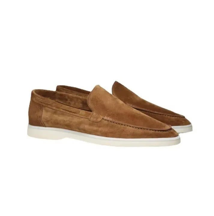 Men's Suede Loafers – Slip-On Smart Casual Boat Shoes