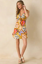Women's MINKPINK Rosin Yellow Multi Bold Scarf Print Mini Dress | 100% Viscose 2