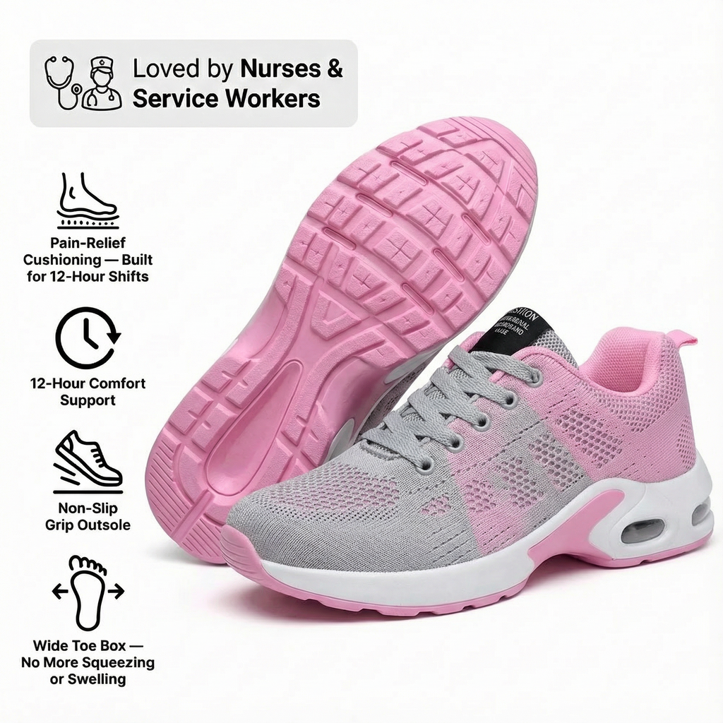 Non-Slip Work Shoes — Lightweight Arch Support