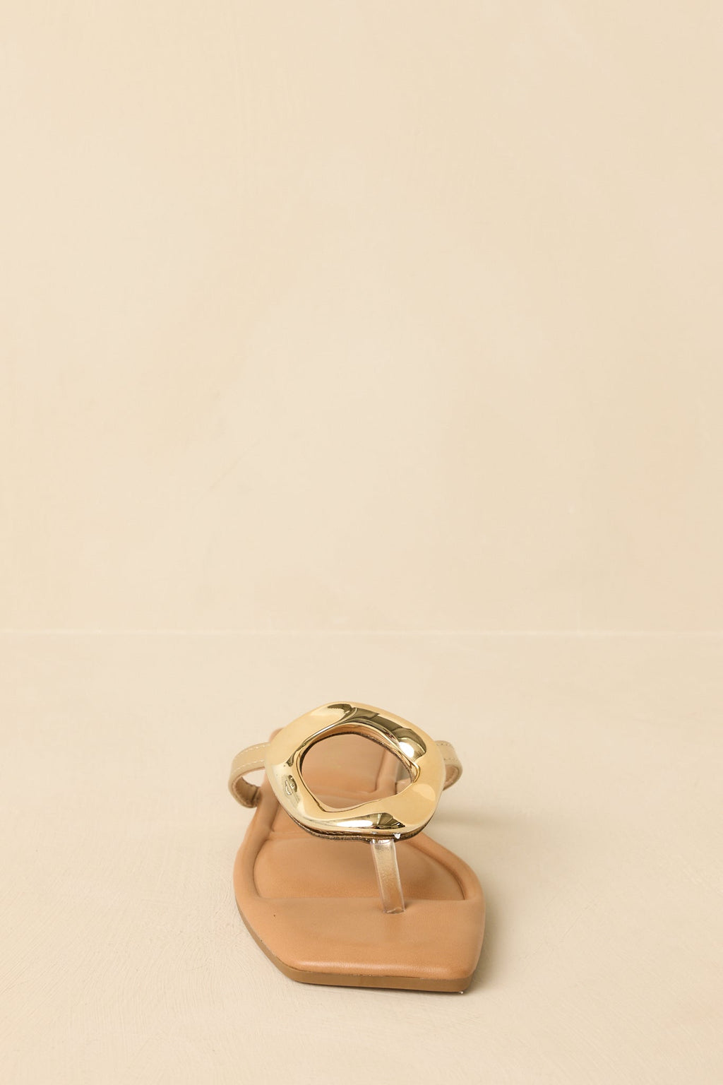 Women's Riviera Glow Gold Metallic Faux Leather Sandals | All Man Made Materials 5