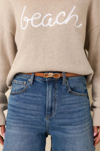 Women's Roped In Cognac Brown Faux Leather Belt | This Belt Measures: 43" 0