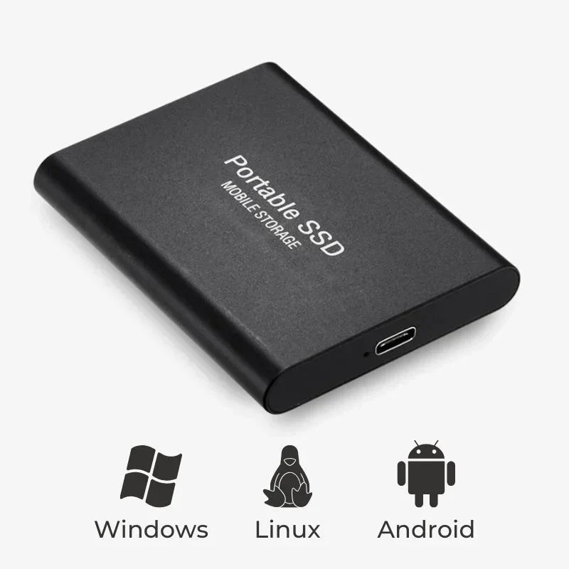 Portable external SSD USB 3.1 backup drive