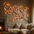 LED lighted decorative branch wall art warm white