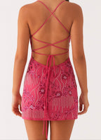 Vietta Collection | Sequin Mini Dress with Adjustable Straps | Eye-Catching Glamour for Dazzling Nights