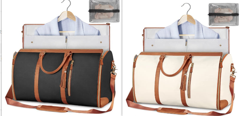 Women's foldable travel duffle tote weekender bag