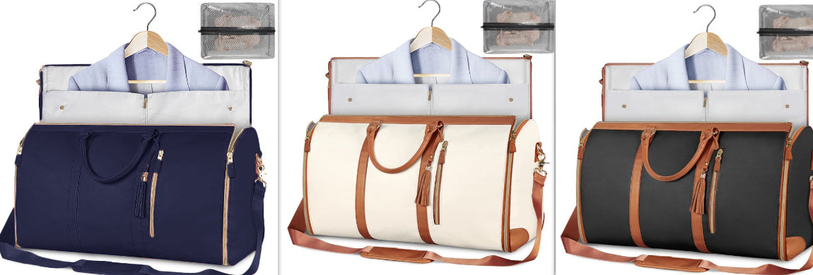 Women's Large Foldable Waterproof Travel Duffle Tote — Weekender Bag
