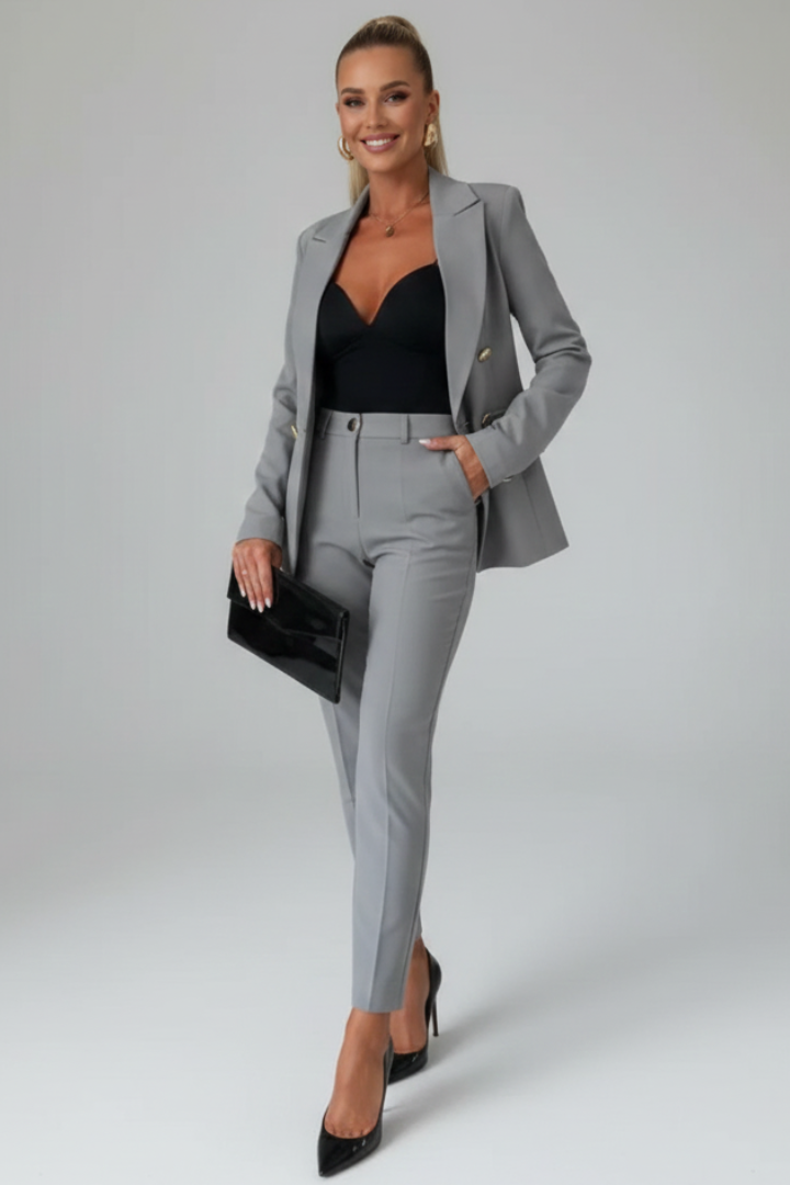 Women's Suit Set — Blazer & Straight-Leg Trousers