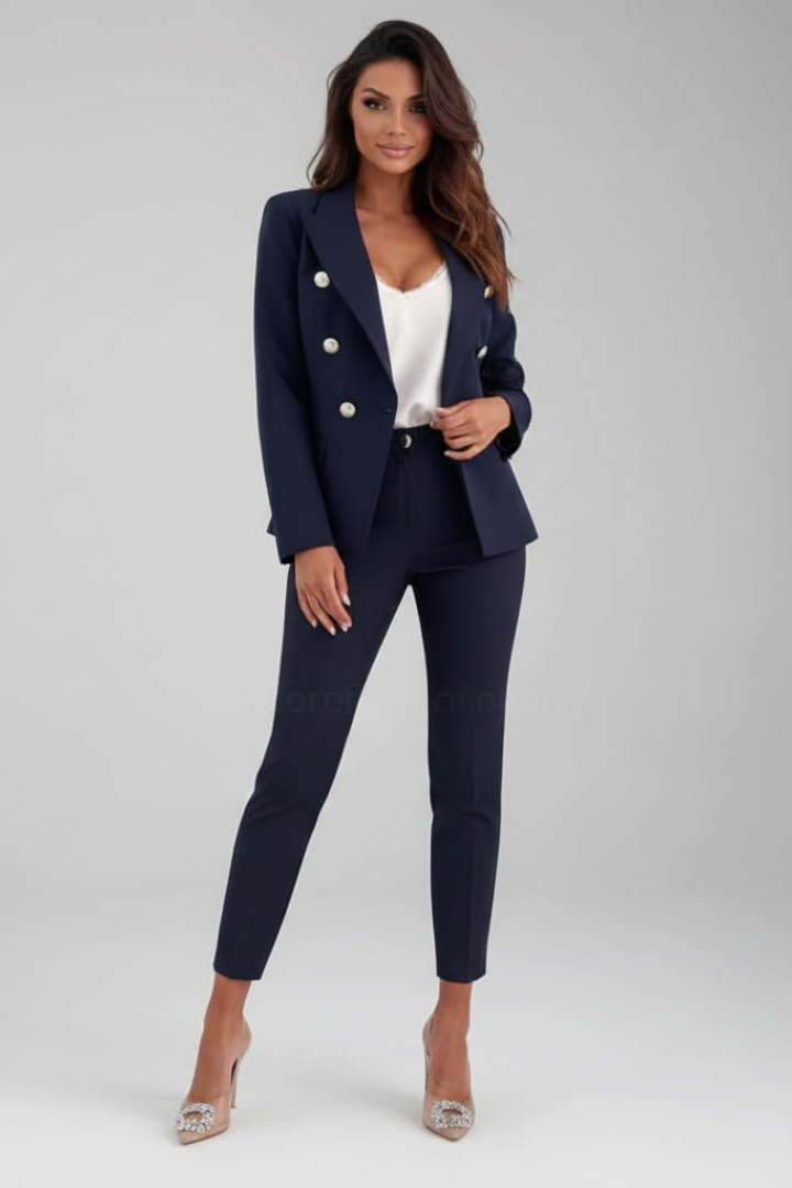 Women's Suit Set — Blazer & Straight-Leg Trousers