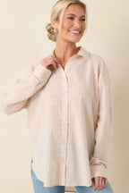 Women's Z Supply Parchment Beige Cotton Seaport Button Up Top | 100% Cotton 5