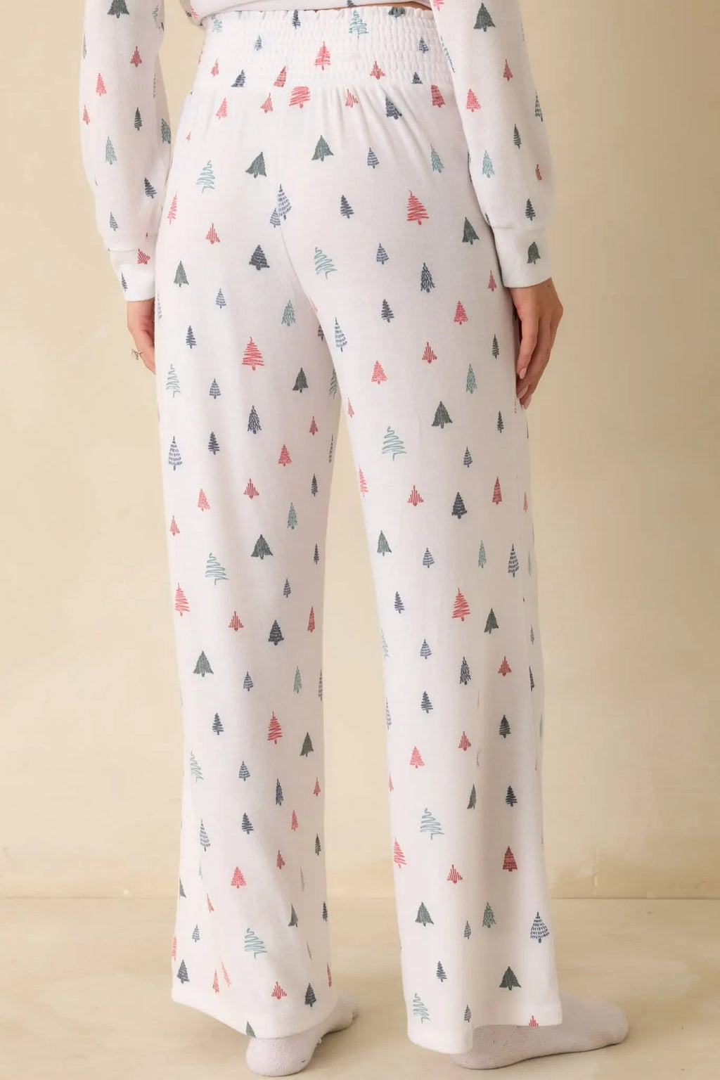 Women's Z Supply White Multi Dawn Tree Pajama Pants | 62% Polyester 3