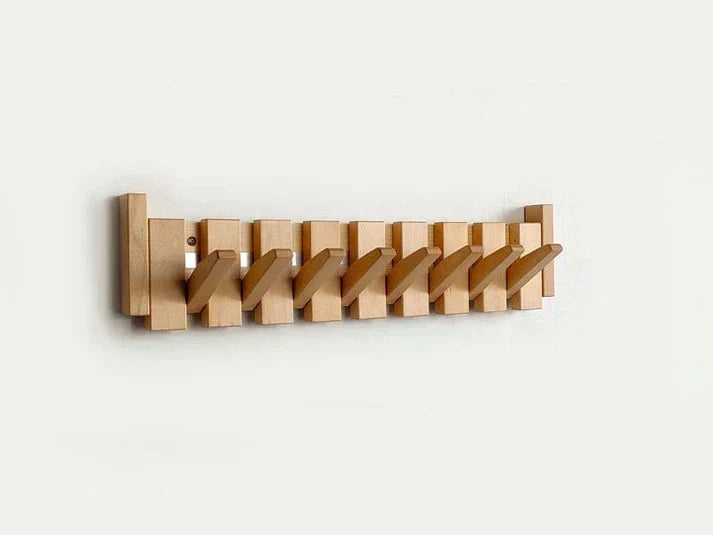 Wooden piano-shaped coat rack in beech wood