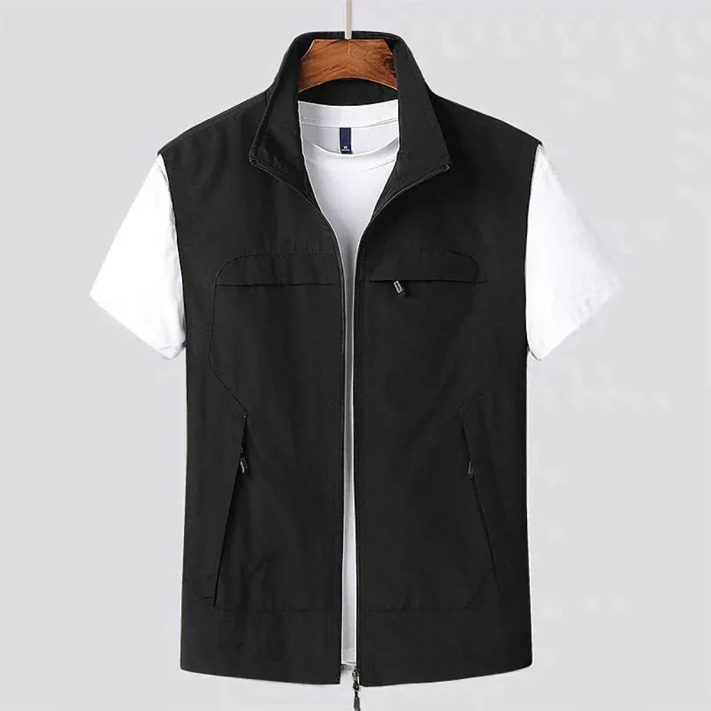Black quick-dry breathable athletic vest